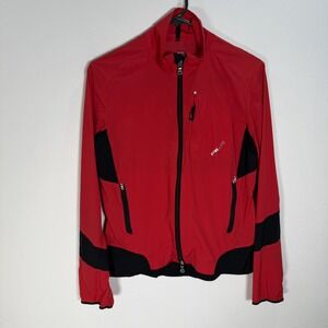 Ralph Lauren RLX Golf Jacket Womens Windbreaker Sz Small Red Zip Up Lightweight